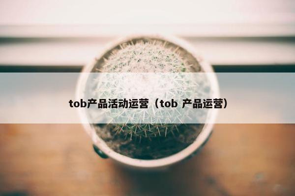 tob产品活动运营（tob 产品运营）