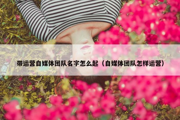 带运营自媒体团队名字怎么起(自媒体团队怎样运营)
