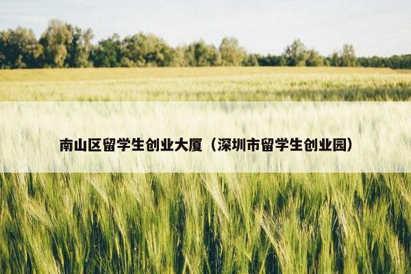 南山区留学生创业大厦(深圳市留学生创业园) 南山区留学生创业大厦(深圳市留学生创业园)