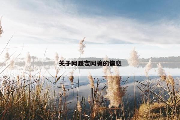 关于网赚变网骗的信息