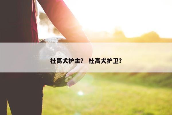 杜高犬护主？ 杜高犬护卫？