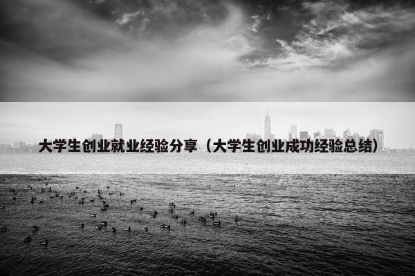 大学生创业就业经验分享(大学生创业成功经验总结) 大学生创业就业经验分享(大学生创业成功经验总结)