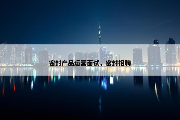 密封产品运营面试，密封招聘