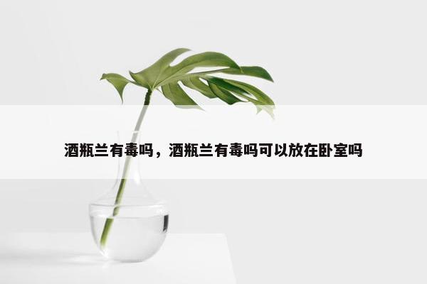 酒瓶兰有毒吗，酒瓶兰有毒吗可以放在卧室吗