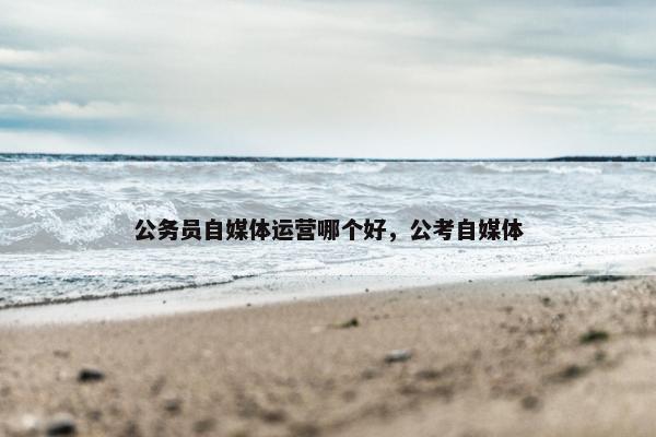 公务员自媒体运营哪个好，公考自媒体