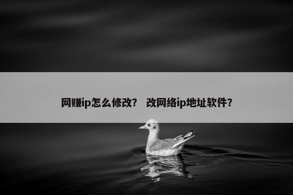 网赚ip怎么修改？ 改网络ip地址软件？