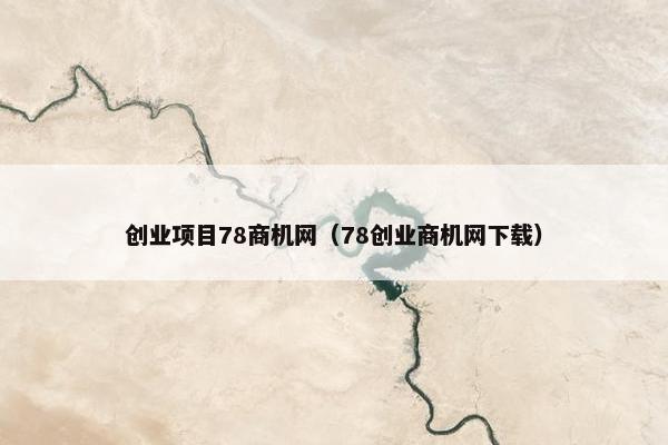 创业项目78商机网（78创业商机网下载）