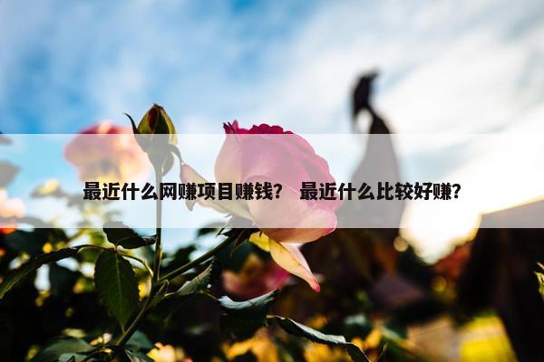 最近什么网赚项目赚钱？ 最近什么比较好赚？
