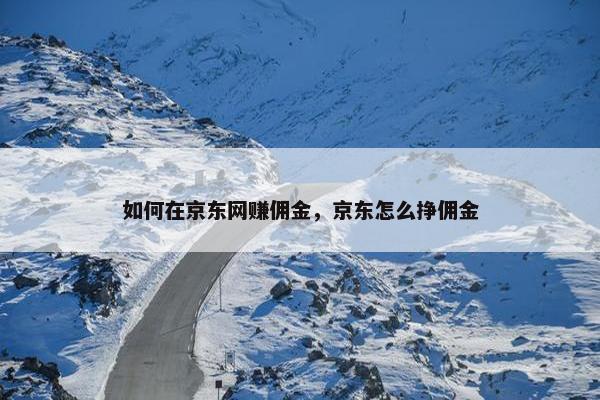 如何在京东网赚佣金，京东怎么挣佣金