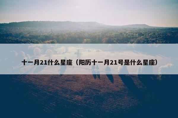 十一月21什么星座（阳历十一月21号是什么星座）