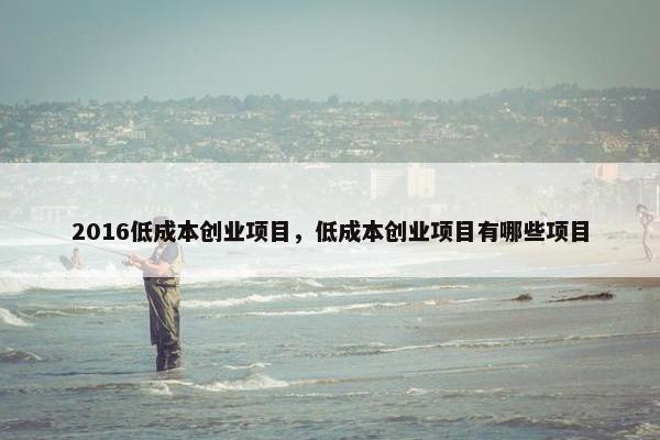 2016低成本创业项目，低成本创业项目有哪些项目
